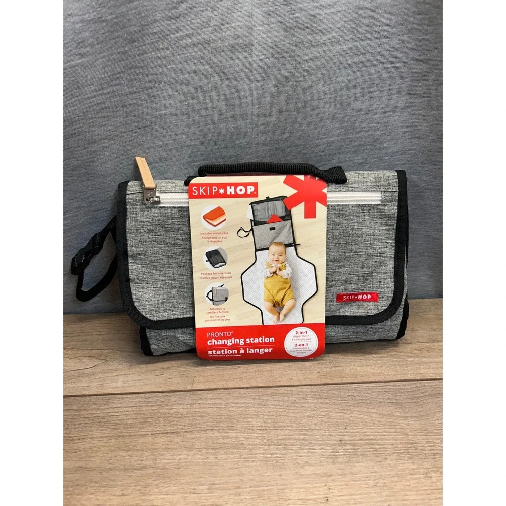 Skip Hop Pronto Signature Changing Station Heather Grey Diaper Clutch 202218